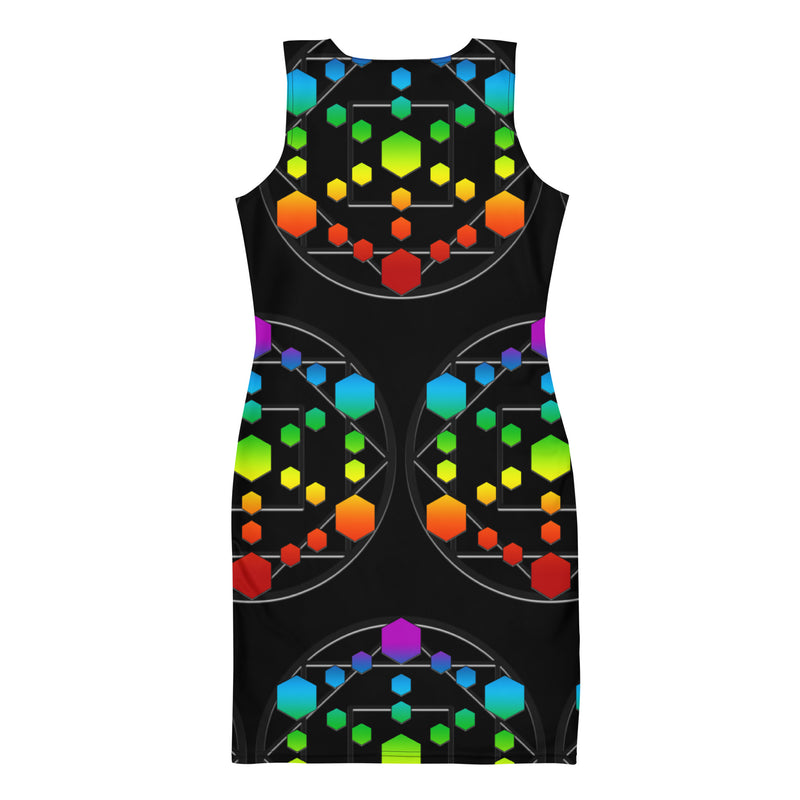 God Body With Chakra Colors Unleash Your Inner Goddess Bandage Bodycon dress