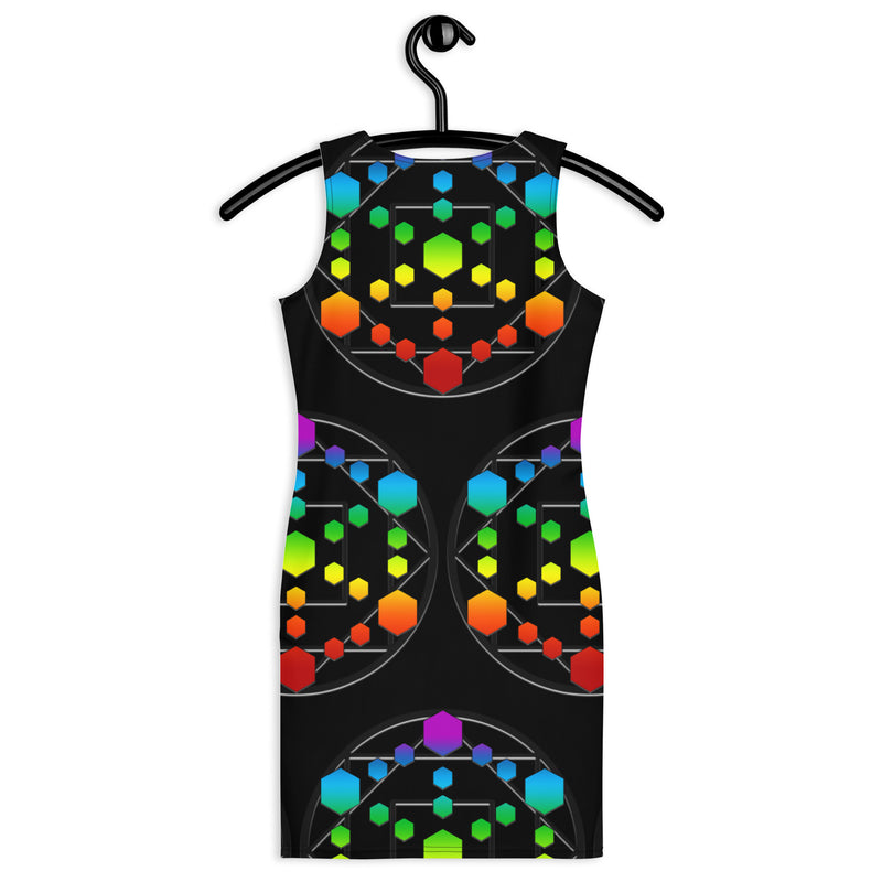 God Body With Chakra Colors Unleash Your Inner Goddess Bandage Bodycon dress