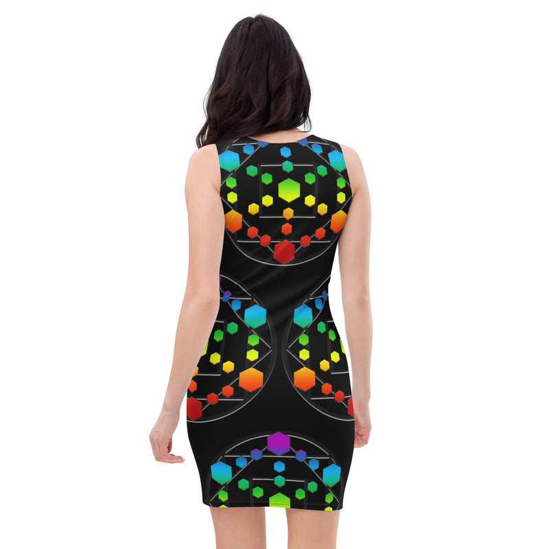 God Body With Chakra Colors Unleash Your Inner Goddess Bandage Bodycon dress