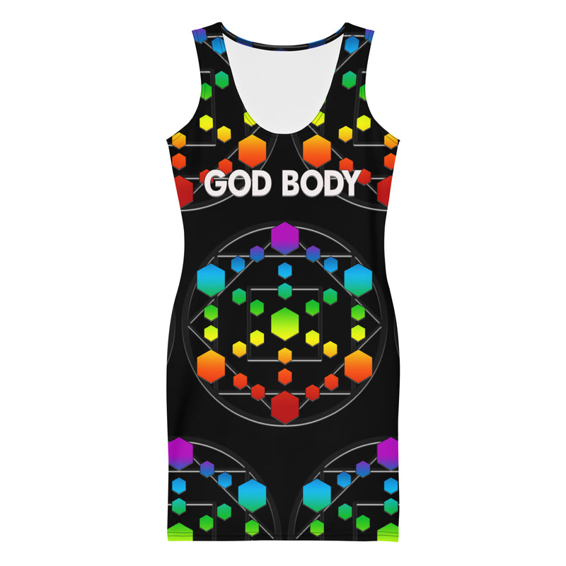 God Body With Chakra Colors Unleash Your Inner Goddess Bandage Bodycon dress