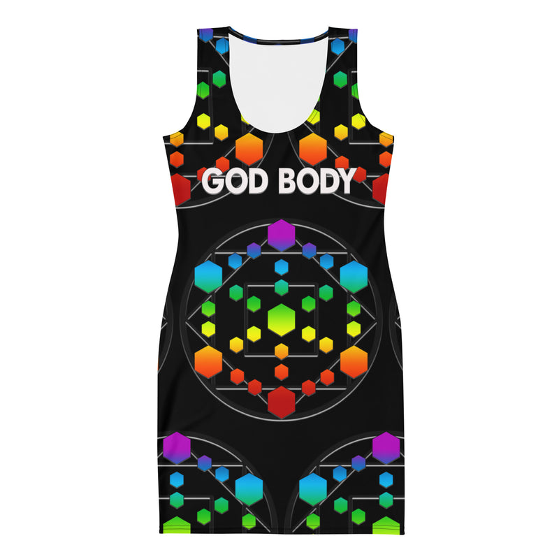 God Body With Chakra Colors Unleash Your Inner Goddess Bandage Bodycon dress