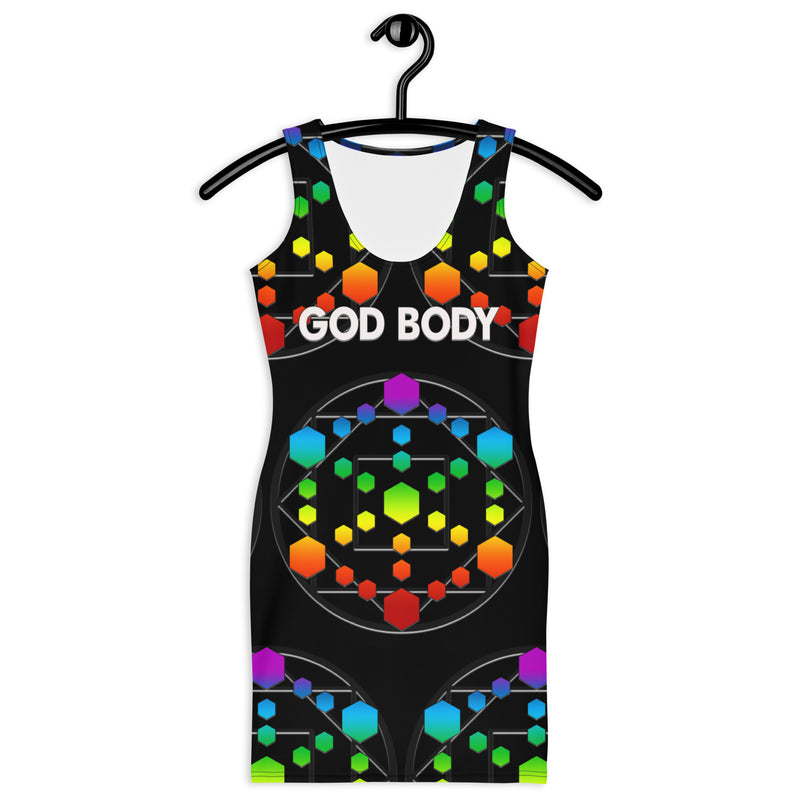 God Body With Chakra Colors Unleash Your Inner Goddess Bandage Bodycon dress