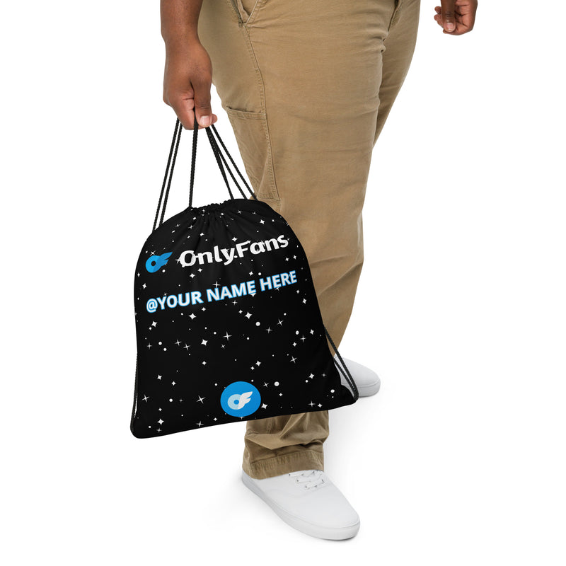 Onlyfans Sizzle on the Go: Personalized Name Drawstring bag