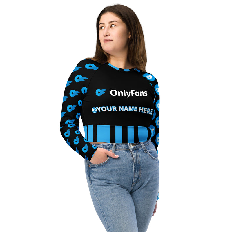 Onlyfans Personalized Custom Wrap Your Name Around My Curves: Personalized Eco-Sexy SensationCrop Top