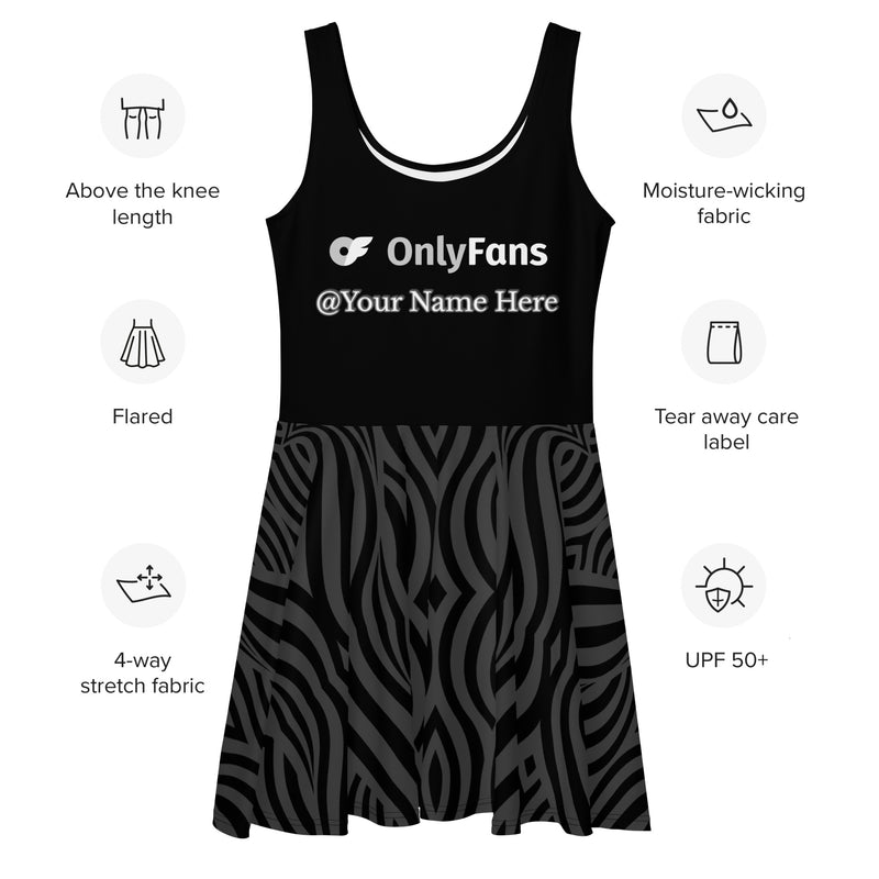 Onlyfans Personalized Custom Name Content Creator Skater Dress