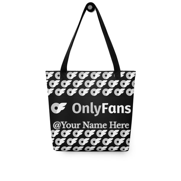Onlyfans Personalized Tote-ally Irresistible: Custom Name Luxury Tote Bag GreyScale Color