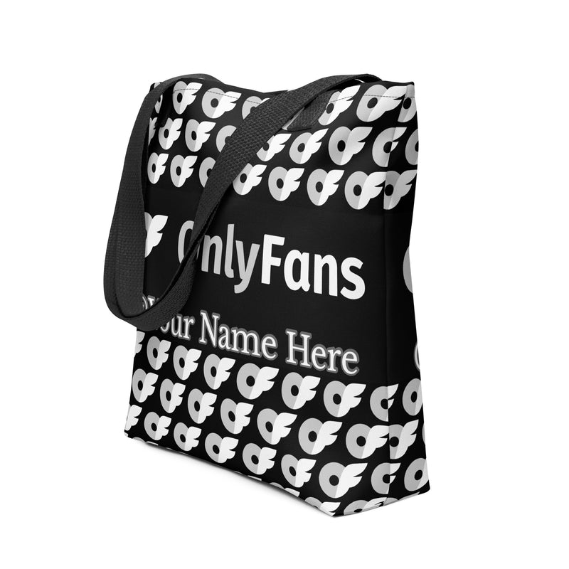 Onlyfans Personalized Tote-ally Irresistible: Custom Name Luxury Tote Bag GreyScale Color