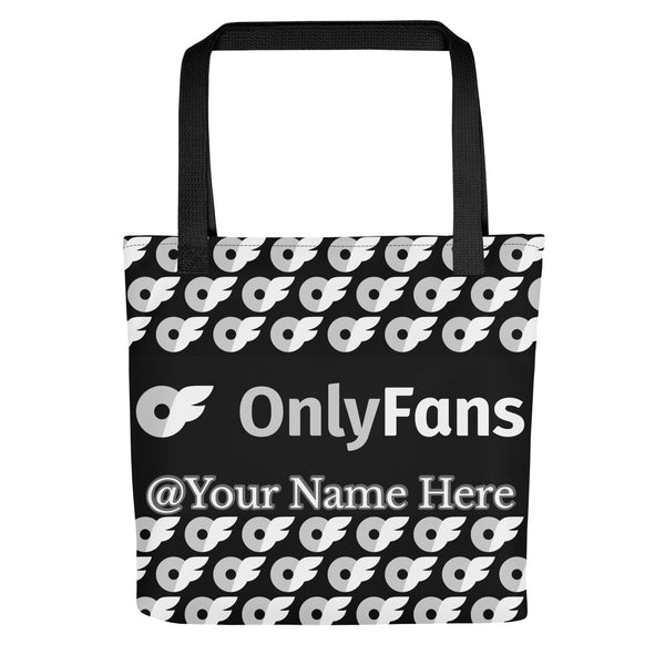 Onlyfans Personalized Tote-ally Irresistible: Custom Name Luxury Tote Bag GreyScale Color