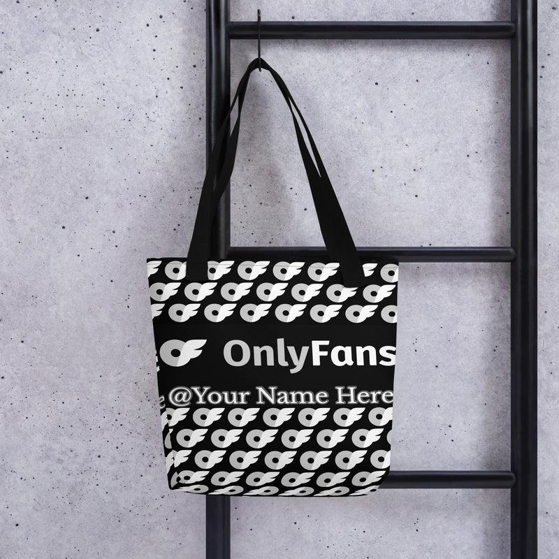 Onlyfans Personalized Tote-ally Irresistible: Custom Name Luxury Tote Bag GreyScale Color