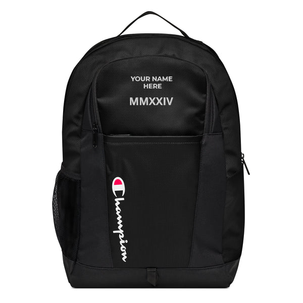 Champions Carry On: Backpack of Legends Personalized Embroidery Name/ Roman Numerals Numbers or Initials Champion bookbag