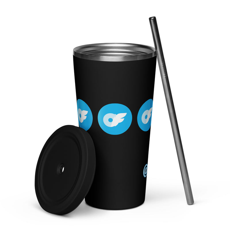 ONLYFANS Personalized Custom Sip & Tease Insulated Stainless Steel tumbler with lid and a straw