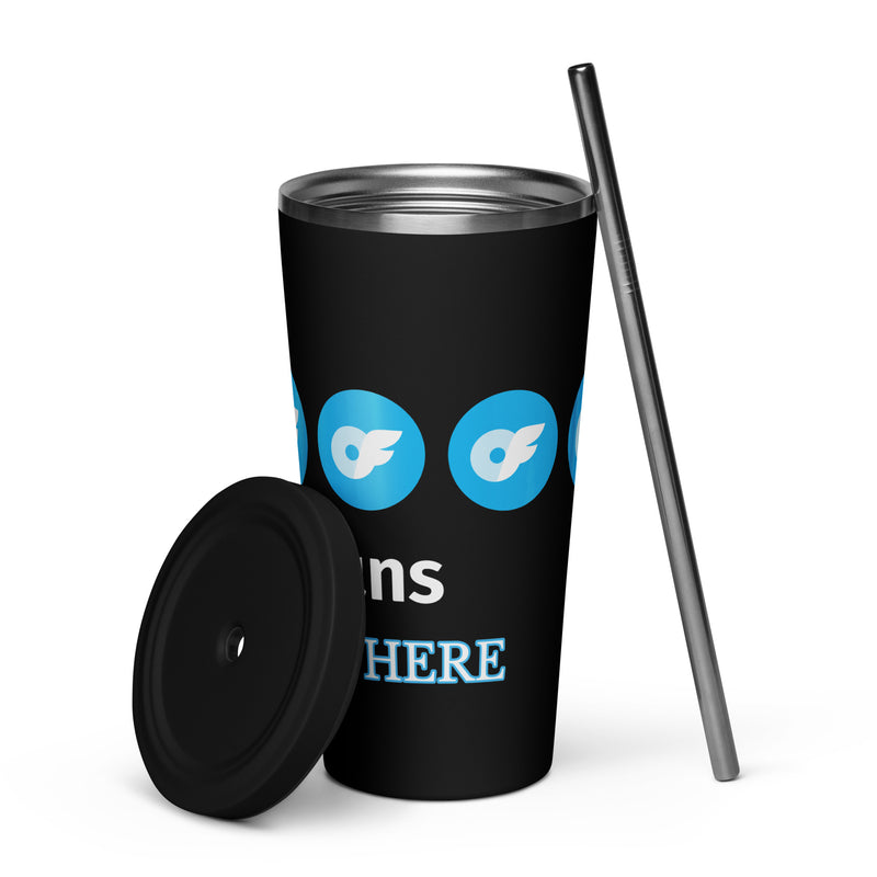 ONLYFANS Personalized Custom Sip & Tease Insulated Stainless Steel tumbler with lid and a straw