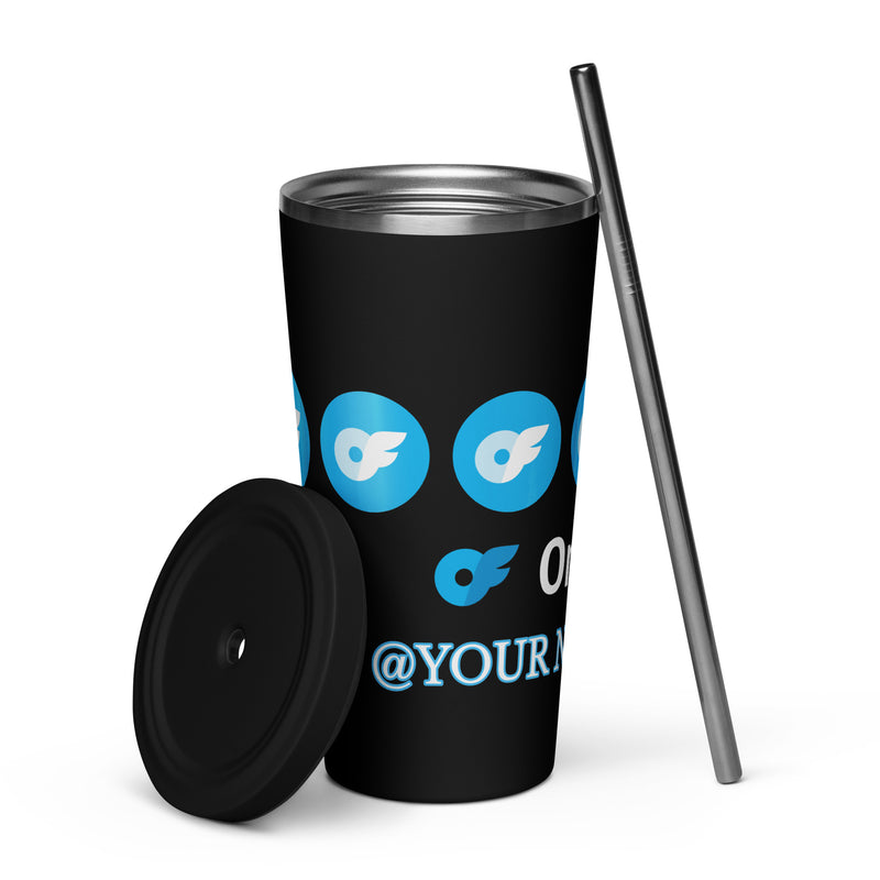 ONLYFANS Personalized Custom Sip & Tease Insulated Stainless Steel tumbler with lid and a straw