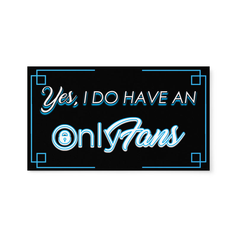 Onlyfans Personalized Custom Flash Your Fame Yes, I do Have an Onlyfans Set of business cards