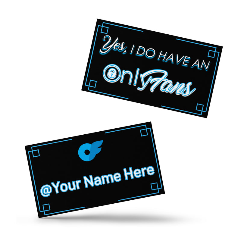 Onlyfans Personalized Custom Flash Your Fame Yes, I do Have an Onlyfans Set of business cards