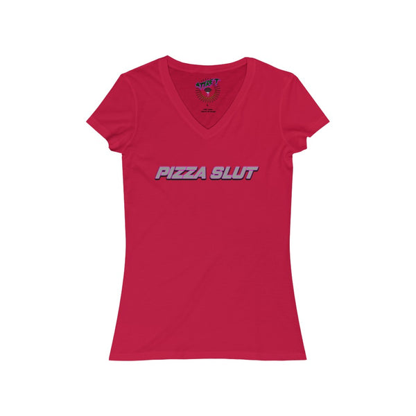 Pizza Slut V-Neck Tee - Attire T